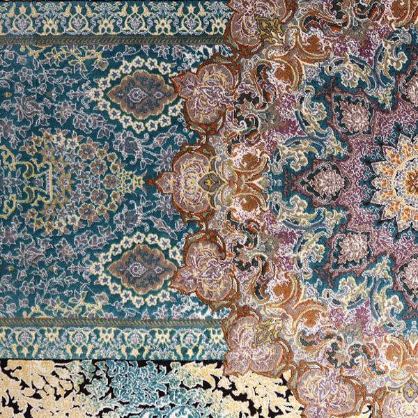 فرش 700 شانه دیبا طرح فروغ قهوه ای