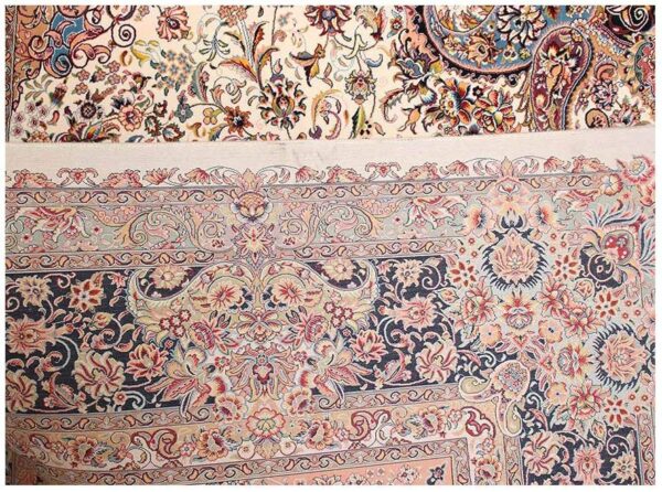 فرش 1200 شانه طرح سالاری زمینه کرم