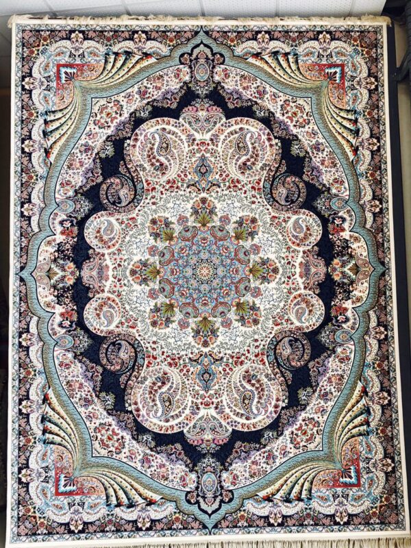 فرش 1200 شانه طرح گیسو زمینه کرم