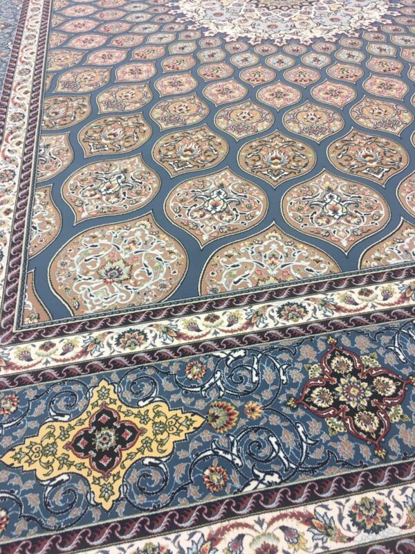 فرش 1200 شانه شبستان گل برجسته (هایبالک) اطلسی