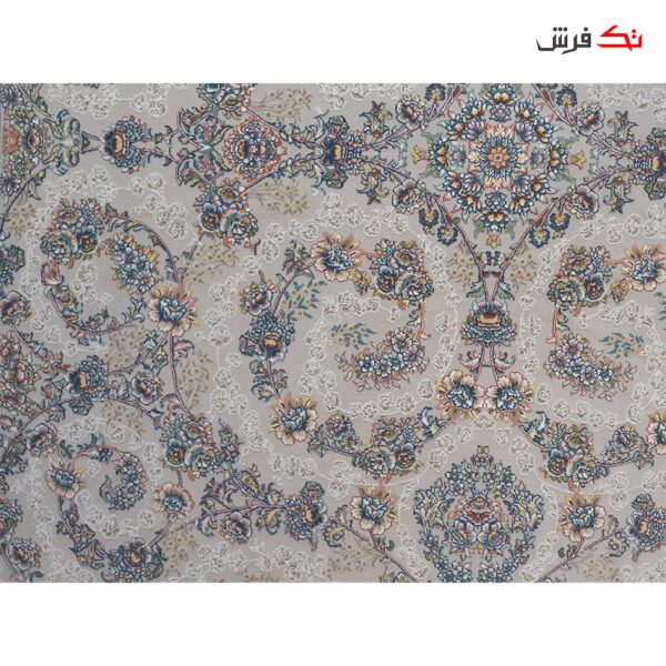 فرش ماشینی محتشم 700 شانه تراکم 2550 برجسته طرح شقایق فیلی