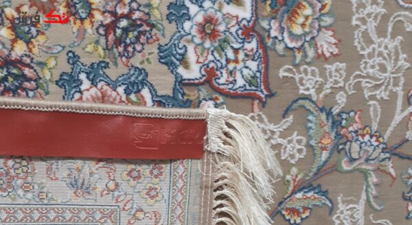 فرش طرح بهاره نسکافه ای 700 شانه تراکم 2550 گل برجسته