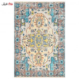 فرش ماشینی کلکسیون کهنه نما ( وینتیج ) کد Q00010 زرد