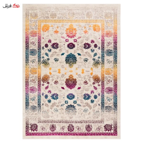 فرش ماشینی کلکسیون کهنه نما ( وینتیج ) کد Q00120 کرم