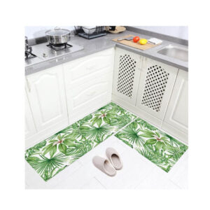 فرش ماشینی آشپزخانه کد K0020 زمینه سبز