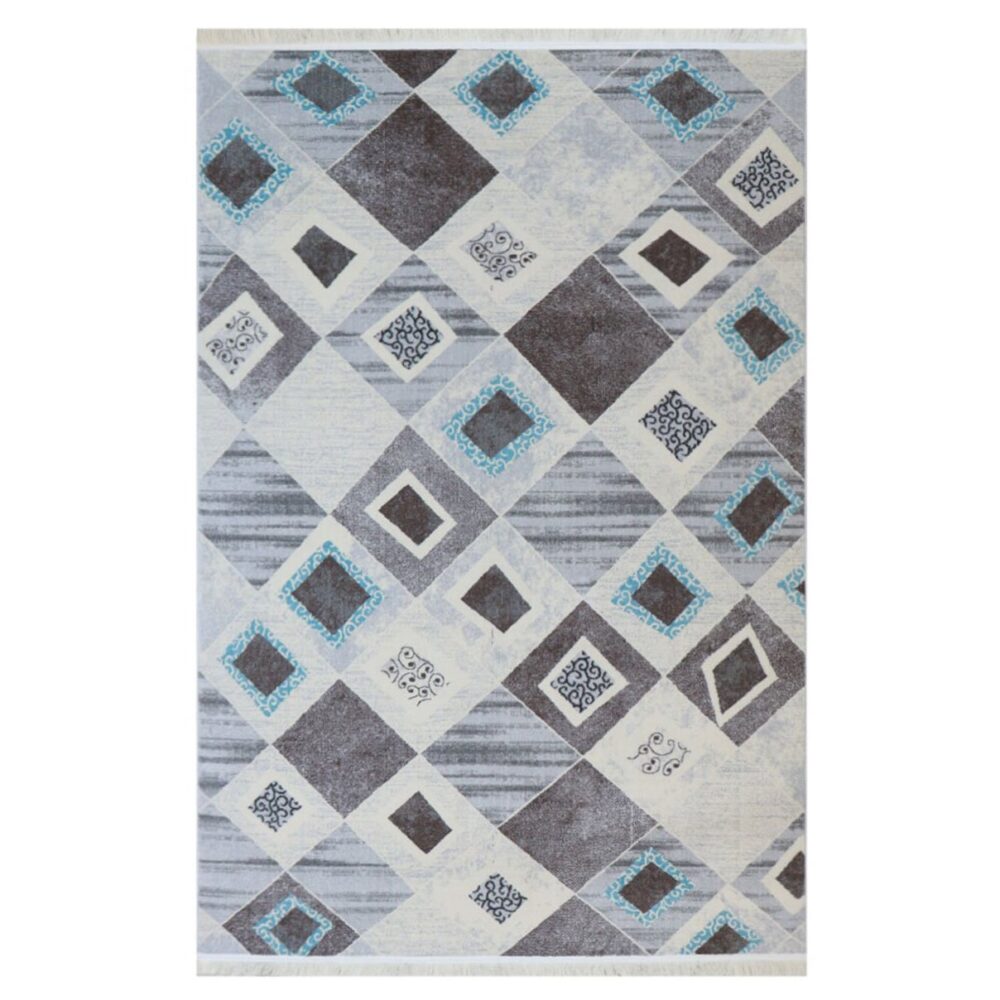فرش فانتزی کلکسیون ویژن کد 528 زمینه طوسی