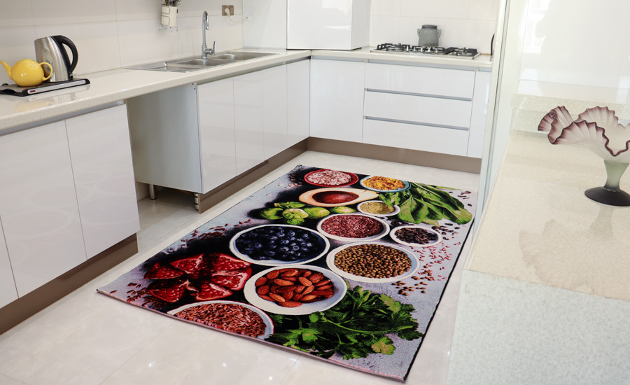فرش ماشینی آنا طرح آشپزخانه کد 1179 ( طرح میوه )