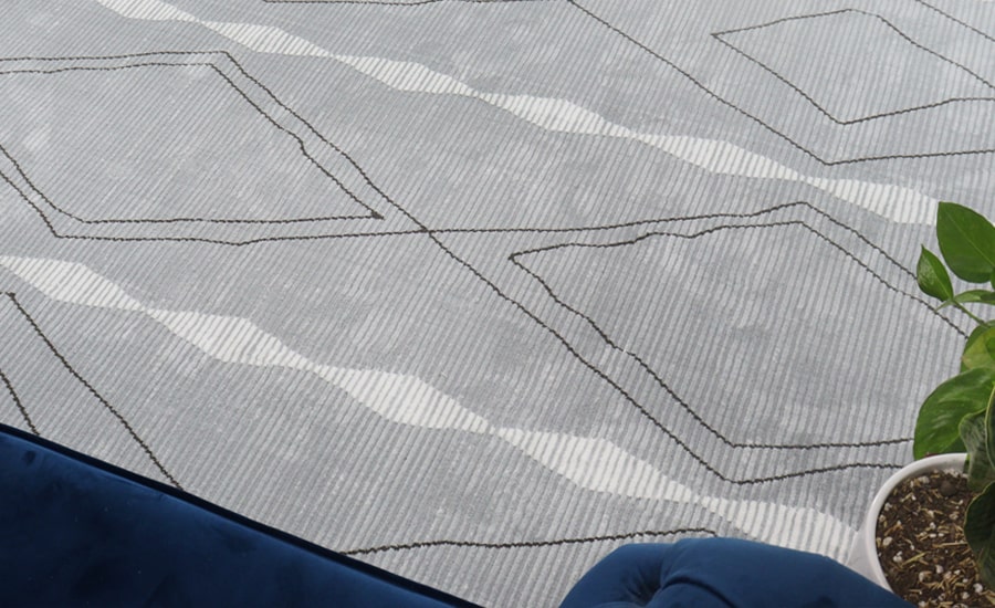 فرش ماشینی کلکسیون فانتزی طرح مراکشی کد 40210 زمینه سفید