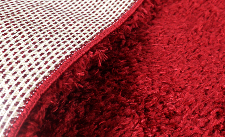 فرش فانتزی شگی ( پرزبلند ) فلوکاتی رنگ قرمز