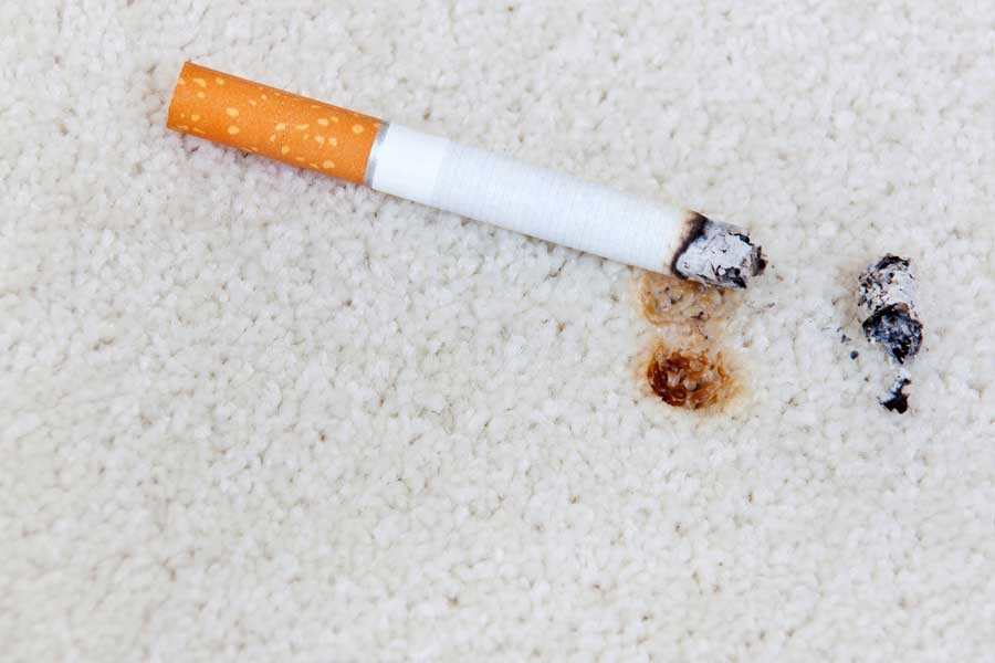 رفع سوختگی فرش با سیگار